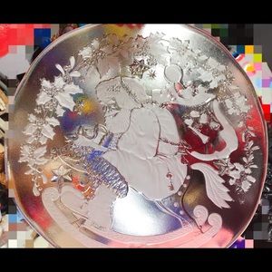 Brand new vintage Santa cake plate